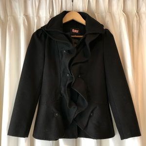 Ruffle Pea Coat